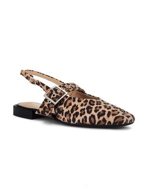 Intentionally Blank PEARL SLINGBACK BALLET FLAT - LEOPARD Size 36